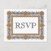Elegant RSVP Gold Geometric Custom Briefkaart (Voorkant)