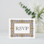 Elegant RSVP Gold Geometric Custom Briefkaart (Staand voorkant)