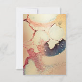 *~* Elegant RSVP Modern Abstract Gold Wedding RSVP (Achterkant)