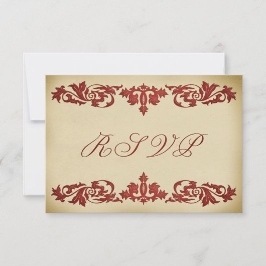 Elegant RSVP-responskaarten  lebscroller RSVP Kaartje (Voorkant)