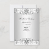 Elégant RSVP Silver White Diamond (Dos)