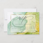 Elegant RSVP verbouwde Vibrant Greens and Golds (Voorkant)