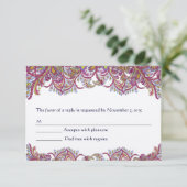 Elégant RSVP Vintage rose et bleu (Debout devant)