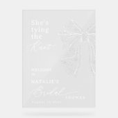 Élégant Ruban de Dentelle Blanche en Écriture Elle (Recto)