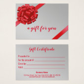 Élégant ruban rouge avec emballage cadeau Bow (Devant & derrière)