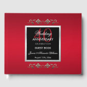 Elegant Ruby Gemstone 40th Wedding Jubileum Gastenboek (Voorkant)