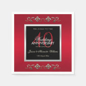 Elegant Ruby Gemstone 40th Wedding Jubileum Servet (Voorkant)