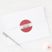 Elegant Ruby Red Bedankt Ronde Sticker (Envelop)
