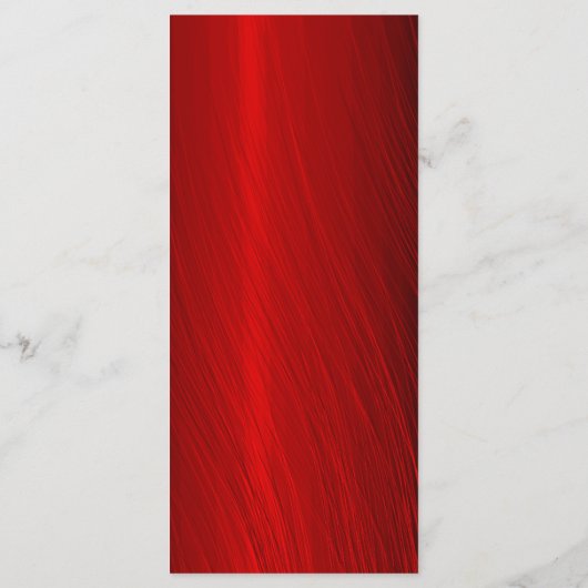 Elegant Ruby Red Four Course Wedding Menu (Achterkant)