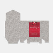 Elegant Ruby Red, Silver Glitter Wedding Bedankdoosjes (Uitgevouwen)