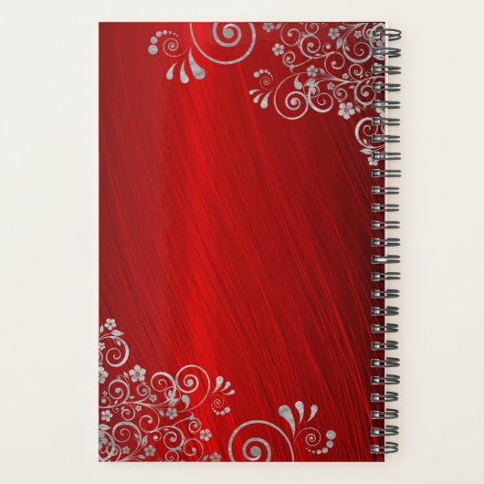 Elegant Ruby Red Wedding Planner (Achterkant)