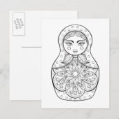 Elegant Russische dollar Briefkaart (Voorkant / Achterkant)