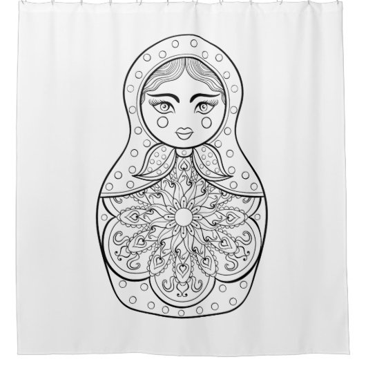 Elegant Russische dollar Douchegordijn (Voorkant)