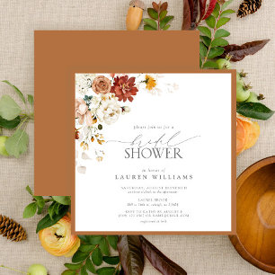 Elegant Rust Burnt Oranje Florence Vrijgezellenfee Kaart