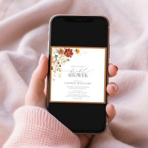 Elegant Rust Burnt Oranje Florence Vrijgezellenfee Kaart