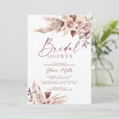 Elegant Rust Champagne Pampas Boho Vrijgezellenfee Kaart (Staand voorkant)