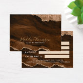 Elegant Rust Gold Agate Zakelijk Cadeaubon Visitekaartje (Bureau)