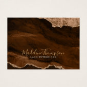 Elegant Rust Gold Agate Zakelijk Cadeaubon Visitekaartje (Voorkant)