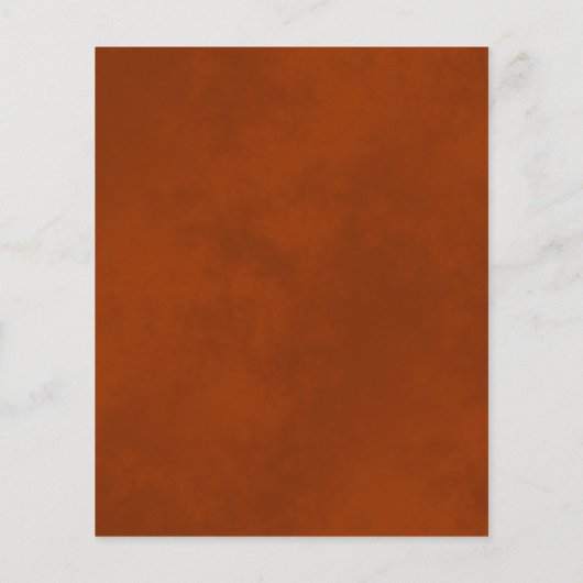 Elégant Rust Orange & Gold Budget Mariage Menu (Dos)