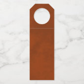 Elegant Rust Oranje & Gold Wedding Hartelijk dank Flessenhanger (Achterkant)