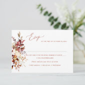 Elegant Rust Oranje Herfst Eucalyptus, Mal RSVP Kaart (Staand voorkant)