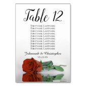 Elegant Rust Oranje Roos Seating Chart Wedding Kaart (Achterkant)