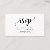 Elegant Rustic Black, Invitation RSVP, répondre (Devant)