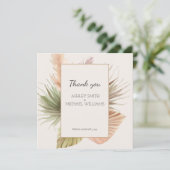 Elegant Rustic Boho Floral Wedding Bedankkaart (Staand voorkant)