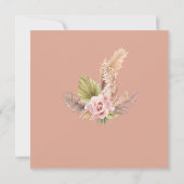 Elegant Rustic Boho Floral Wedding Bedankkaart (Achterkant)