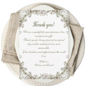 Elegant Rustic Boho Floral Wedding Hartelijk dank Bedankkaart