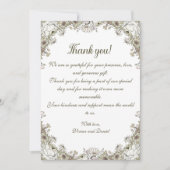 Elegant Rustic Boho Floral Wedding Hartelijk dank Bedankkaart (Voorkant)