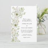 Elegant Rustic Boho Greenery Wedding Invitation Kaart (Staand voorkant)
