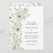 Elegant Rustic Boho Greenery Wedding Invitation Kaart (Voorkant / Achterkant)