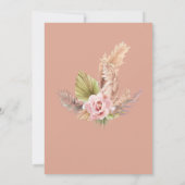 Elegant Rustic Boho Tropical Framed Wedding Kaart (Achterkant)