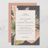 Elegant Rustic Boho Tropical Framed Wedding Kaart (Voorkant / Achterkant)