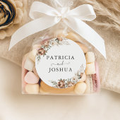 Elegant Rustic Boho Wedding Classic Round Sticker