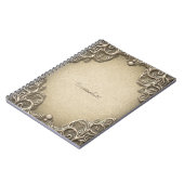 Elegant Rustic Burlap Lace Western Glam Notitieboek (Linkerzijde)