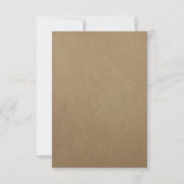 Elegant Rustic Burlap String Bow Wedding RSVP Kaartje (Achterkant)