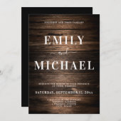 Elegant Rustic Chic Wedding Invitation Kaart (Voorkant / Achterkant)