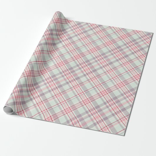 Elegant Rustic Classy Plaid Pattern Cadeaupapier (Uitgerold)