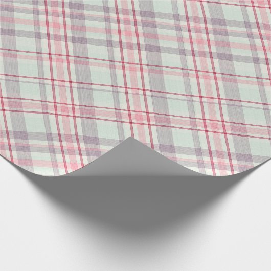 Elegant Rustic Classy Plaid Pattern Cadeaupapier (Hoek)