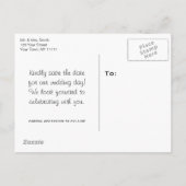 Elegant Rustic Country  Sla de datum op Aankondigingskaart (Achterkant)