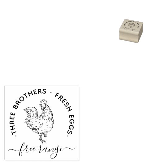 Elegant Rustic Custom Boerderij Name | Informatie- Rubberstempel (Gestempeld)