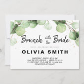 Elegant Rustic Eucaliptus Brunch met bride Kaart (Voorkant)