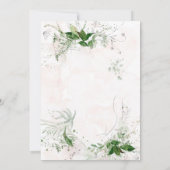 Elegant Rustic Eucalyptus blaast roze bruiloft uit Kaart (Achterkant)