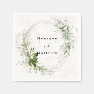 Elegant Rustic Eucalyptus Blush Pink Weddenschap Servet