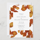 Elegant Rustic Eucalyptus Floral Wedding Kaart (Voorkant)