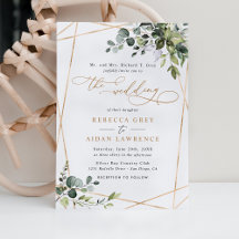 Elegant Rustic Eucalyptus Greenery Gold Wedding