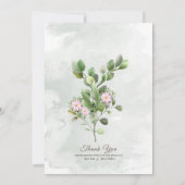Elegant Rustic Eucalyptus Leaves Greenery Wedding Kaart (Achterkant)