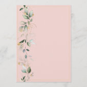 Elegant Rustic Eucalyptus Pastel Pink Weddenschap Kaart (Achterkant)
